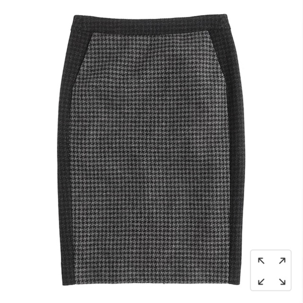 J.Crew No. 2 Pencil Skirt Color Block Houndstooth